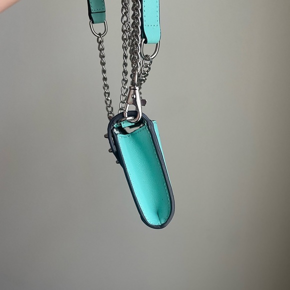 NWOT Rebecca Minkoff Studded Wallet on Chain, Mint Green - Picture 8 of 10